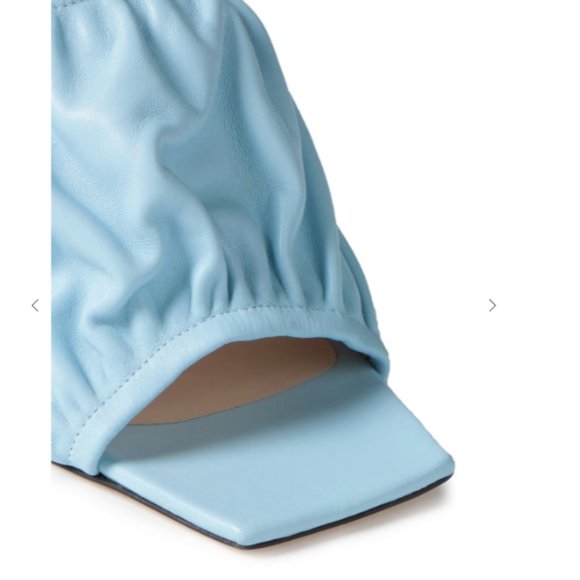 Wandler Ava Mule Lambskin Leather Sky Blue Shoes Heels Italy 38/ 8B - Picture 4 of 13